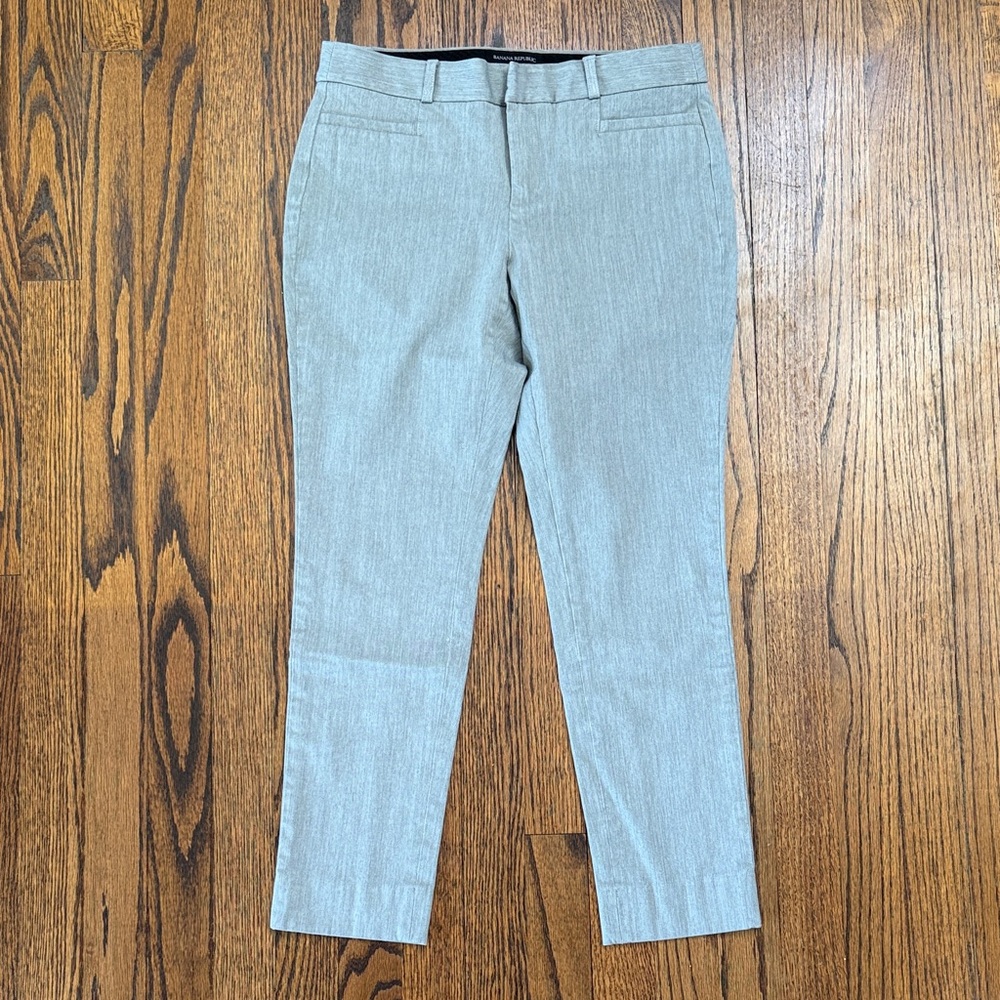 B30 Banana Republic Women 4 Gray Sloan Curvy Fit Skinny Pants Office Casual
